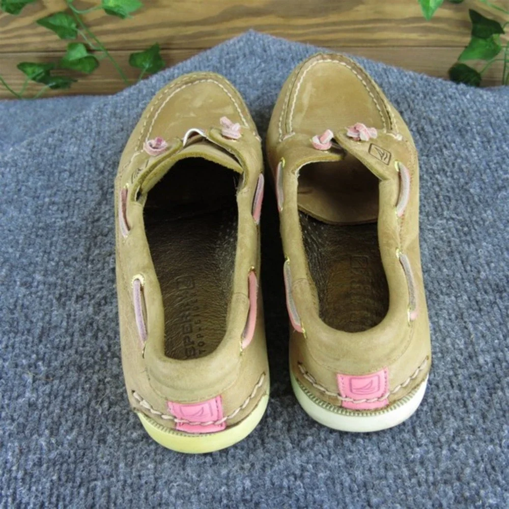 SPERRY Women's Laceless Boat Shoe Brown Leather Sz 6.5 Medium Gently‎ Used 2025
